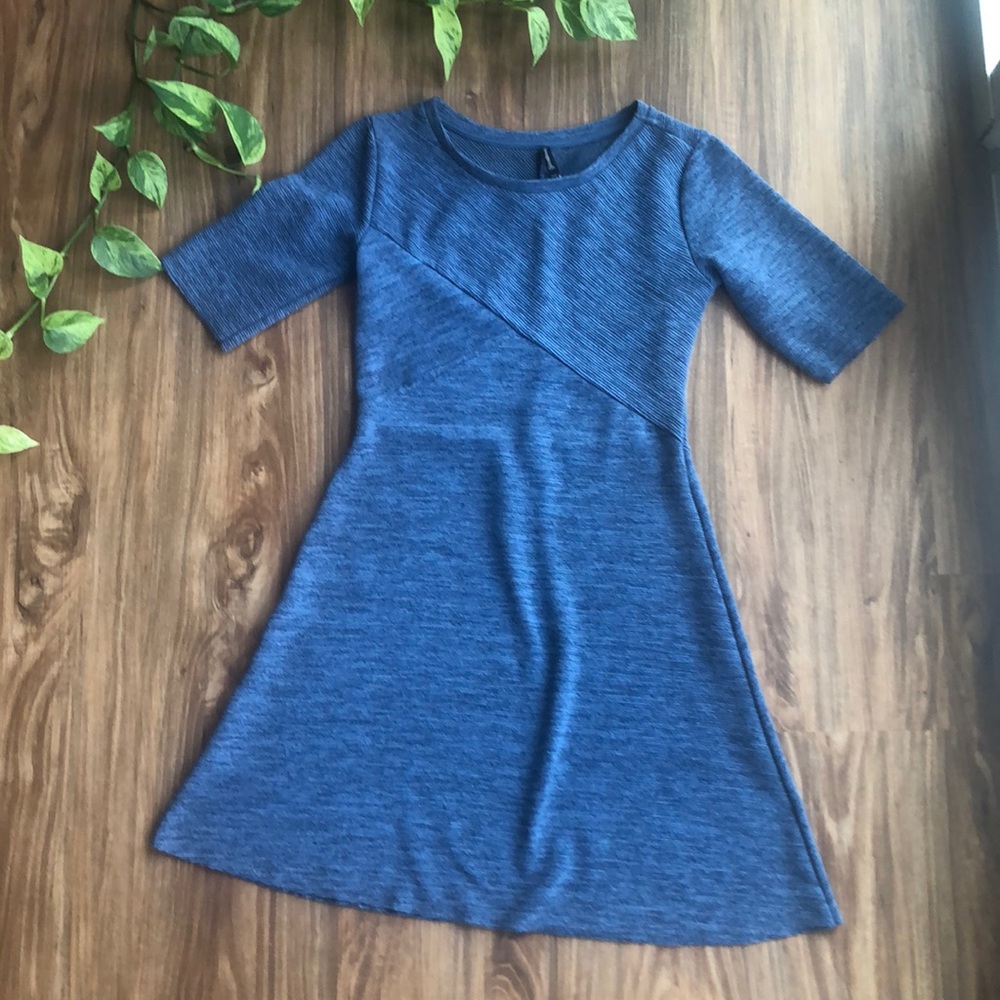 Blue skater dress